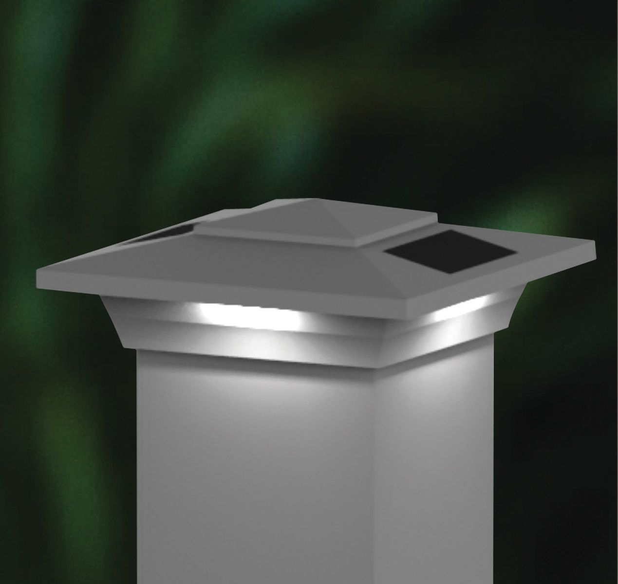 4x4 Solar Fence Post Cap Lights White Windsor Set Of 2 Shipped inside proportions 1269 X 1200