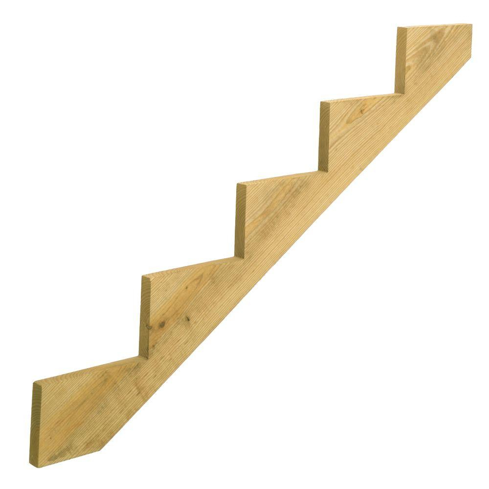 5 Step Ground Contact Pressure Treated Pine Stair Stringer 279714 with measurements 1000 X 1000