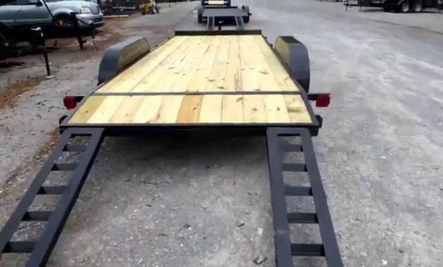 64x18 Utility Flatbed Trailer Pressure Treated Wood Bed With Two Steel Loading Ramps intended for measurements 1280 X 720