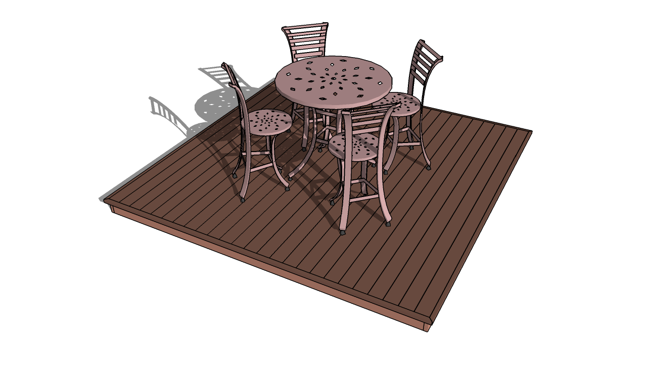 16X8 Deck Plans