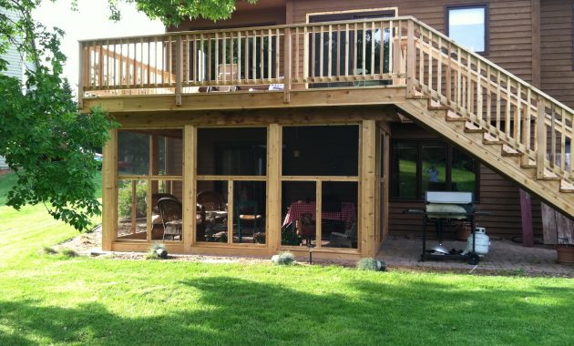 A Great Screened In Porch Under The Deck For The Home Patio for size 2592 X 1936