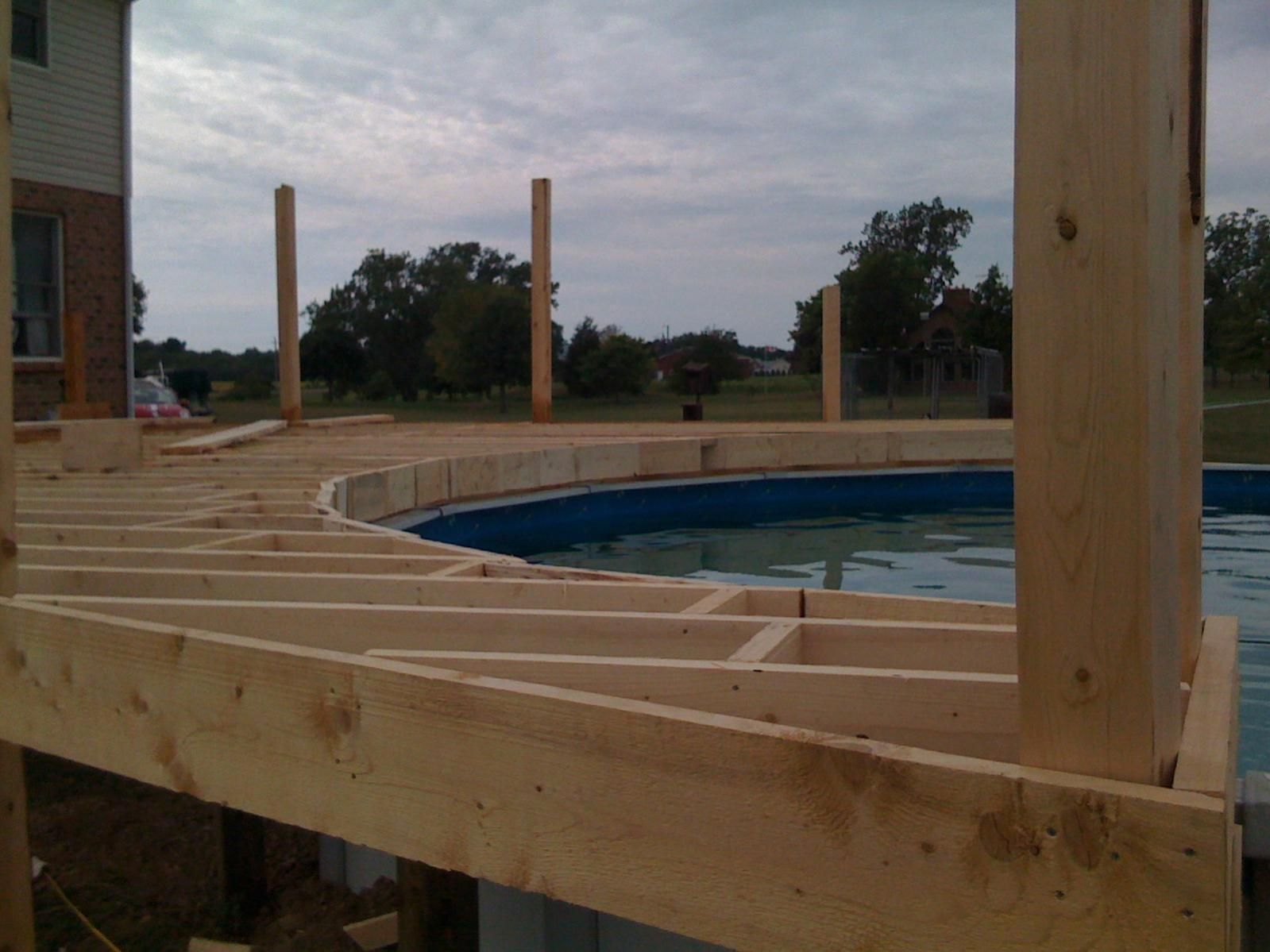 Above Ground Pool Deck Framing To The Pool Or Free Standing With in size 1599 X 1199