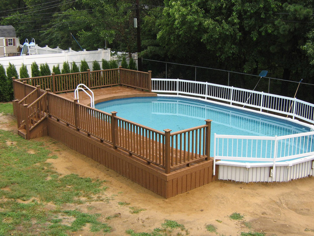 Above Ground Pool With Deck All Around Hcpslibraries Above within size 1024 X 768