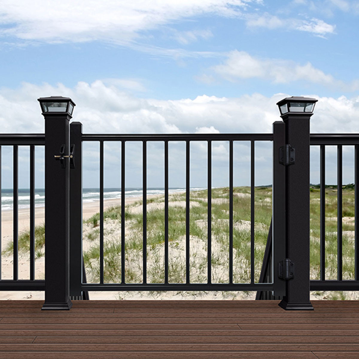 Aluminum Deck Gate Deckorators Alx Classic Railing Decksdirect within dimensions 1200 X 1200