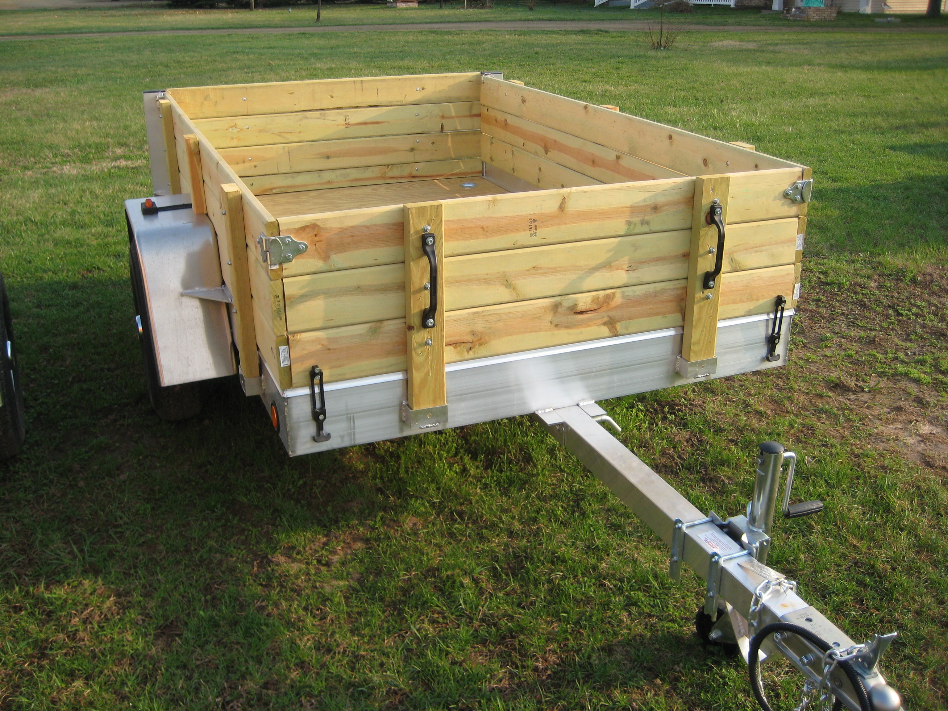 Aluminum Utility Trailer Ut Series Wood Floor W Wood Sides for measurements 3072 X 2304