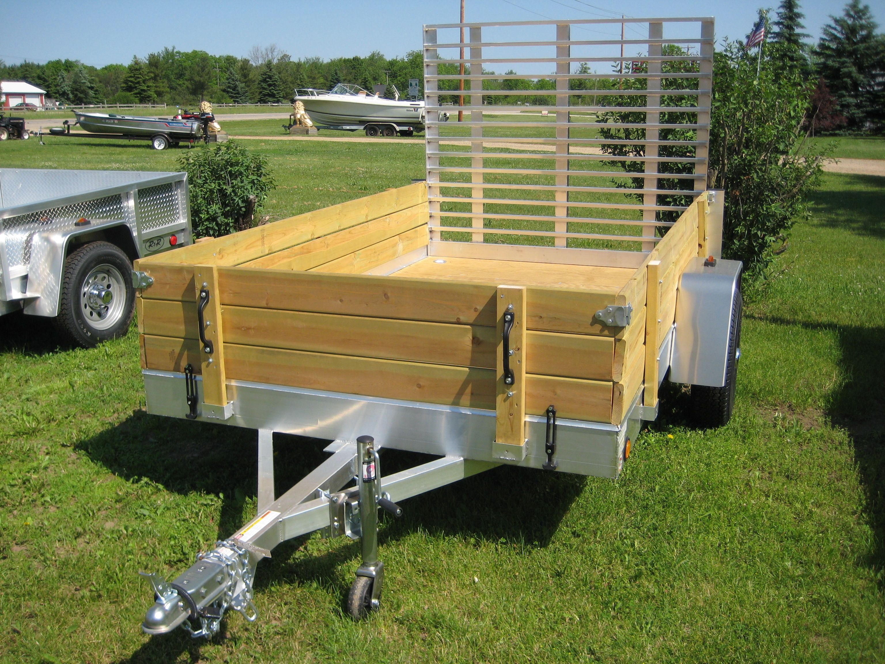Aluminum Utility Trailer Ut Series Wood Floor W Wood Sides I throughout dimensions 3072 X 2304