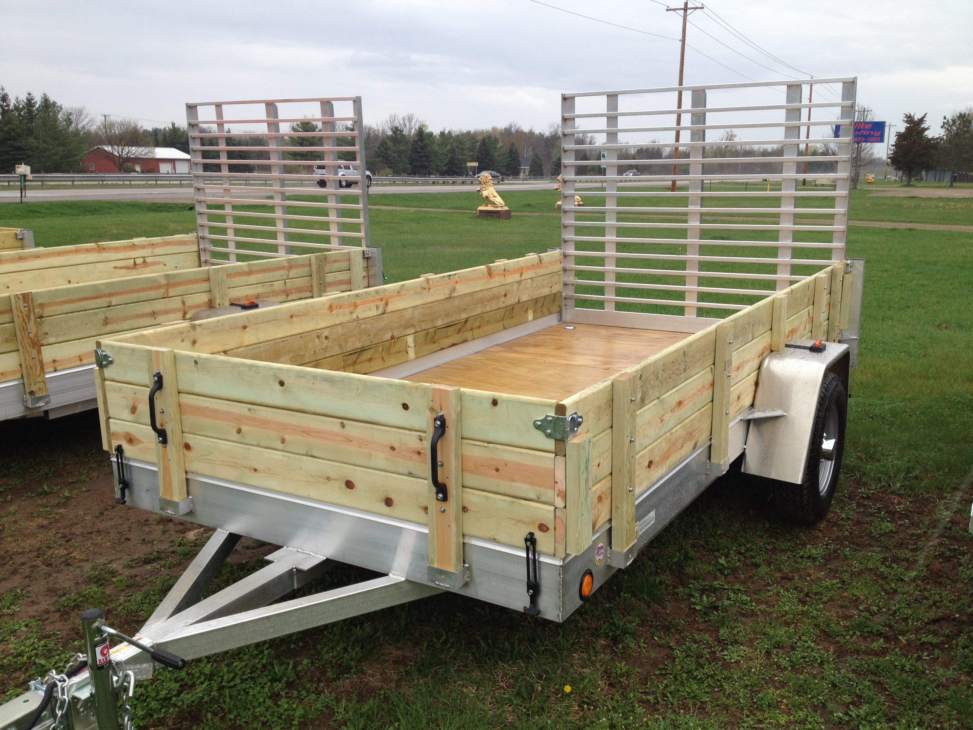 Aluminum Utility Trailer Ut Series Wood Floor W Wood Sides with dimensions 3264 X 2448