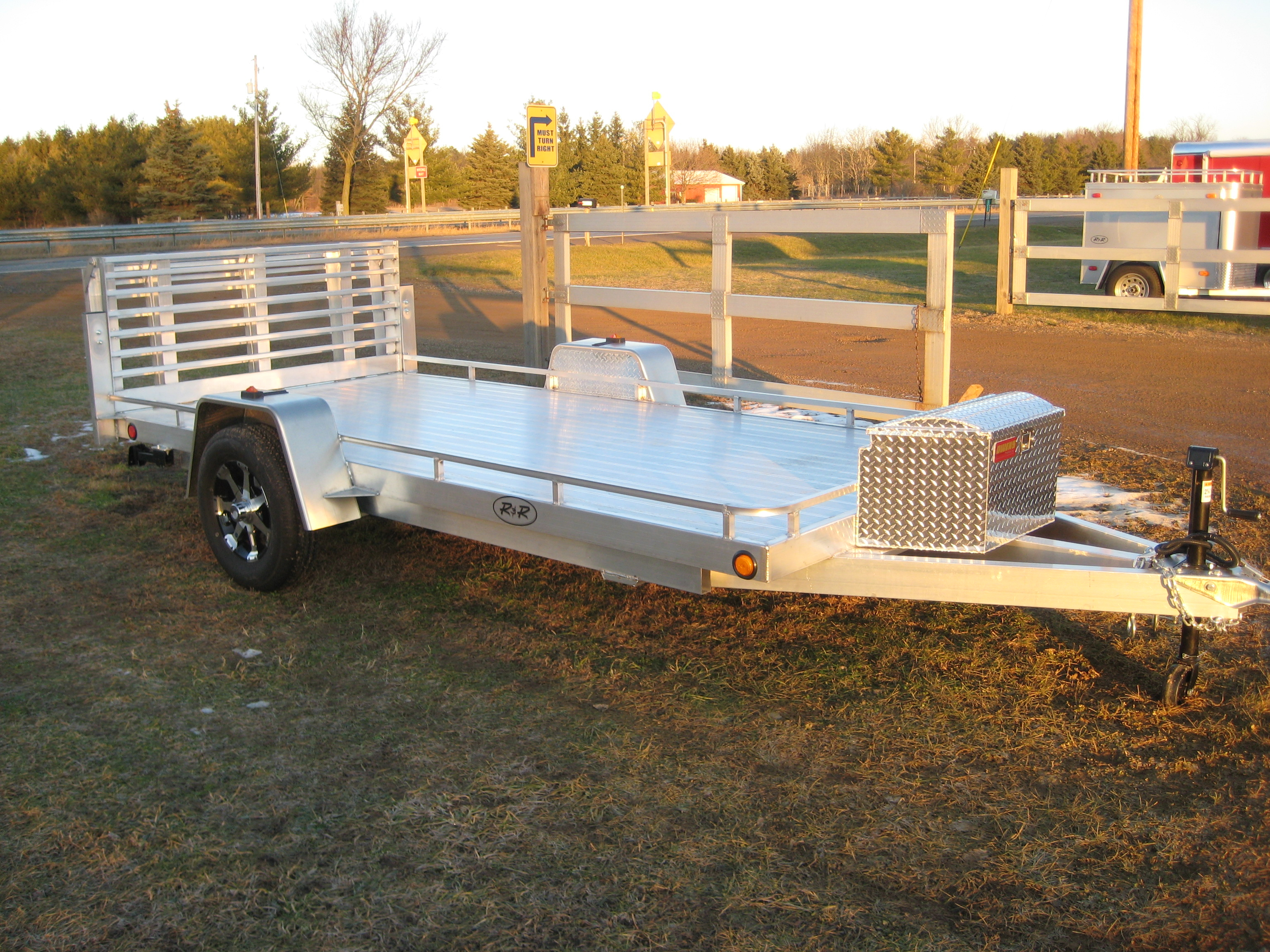 Aluminum Utility Trailer Uta Series Aluminum Deck W Rub Rail for proportions 3072 X 2304