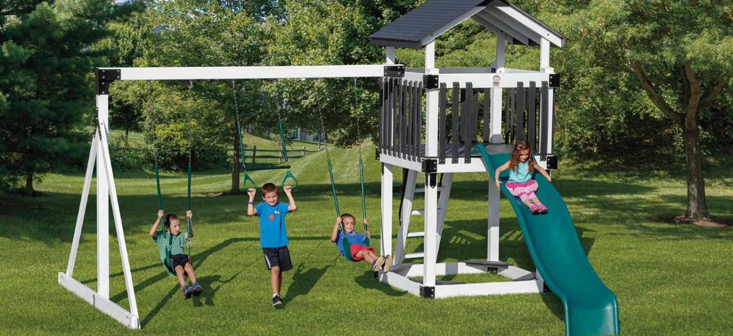 Amish Made Swing Sets Amish Swing Sets Playhouses For Kids inside sizing 1440 X 660