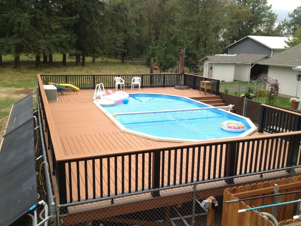 Basement Pools Image Of Above Ground Swimming Pools With Decks within proportions 1024 X 768