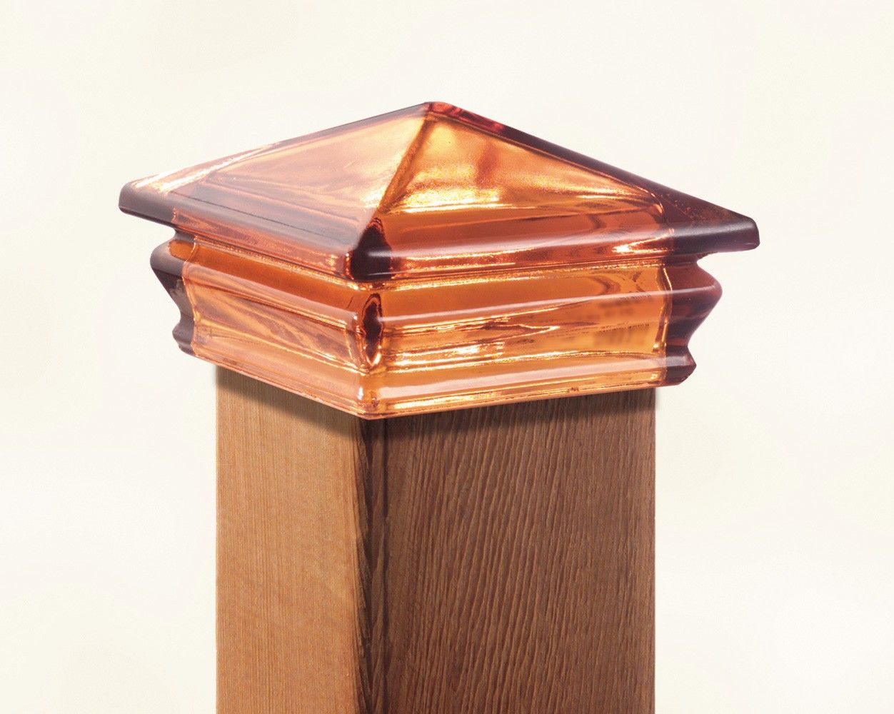 Beautiful Amber Glass Post Cap For Deck Fence Or Garden Structures with proportions 1252 X 1000