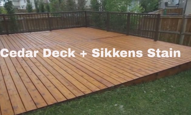 Beauty Restored To Old Cedar Deck Calgary Painters Sikkens Stain in proportions 1280 X 720