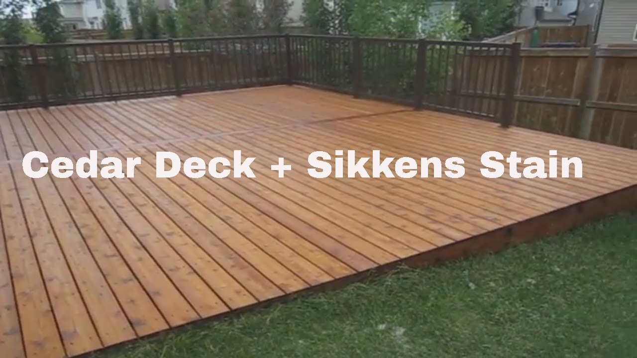 Beauty Restored To Old Cedar Deck Calgary Painters Sikkens Stain in proportions 1280 X 720