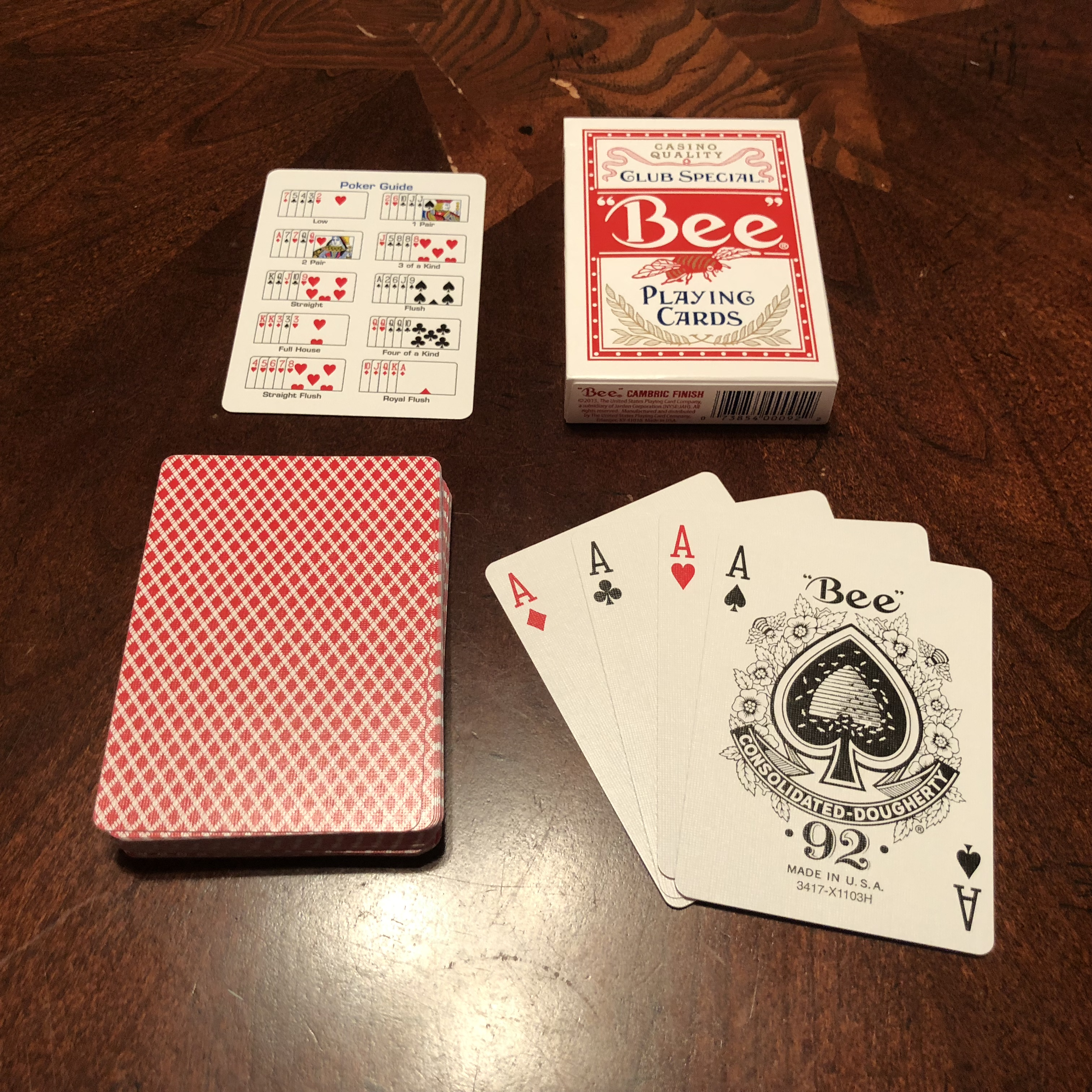 Bee Standard Playing Cards inside proportions 3024 X 3024