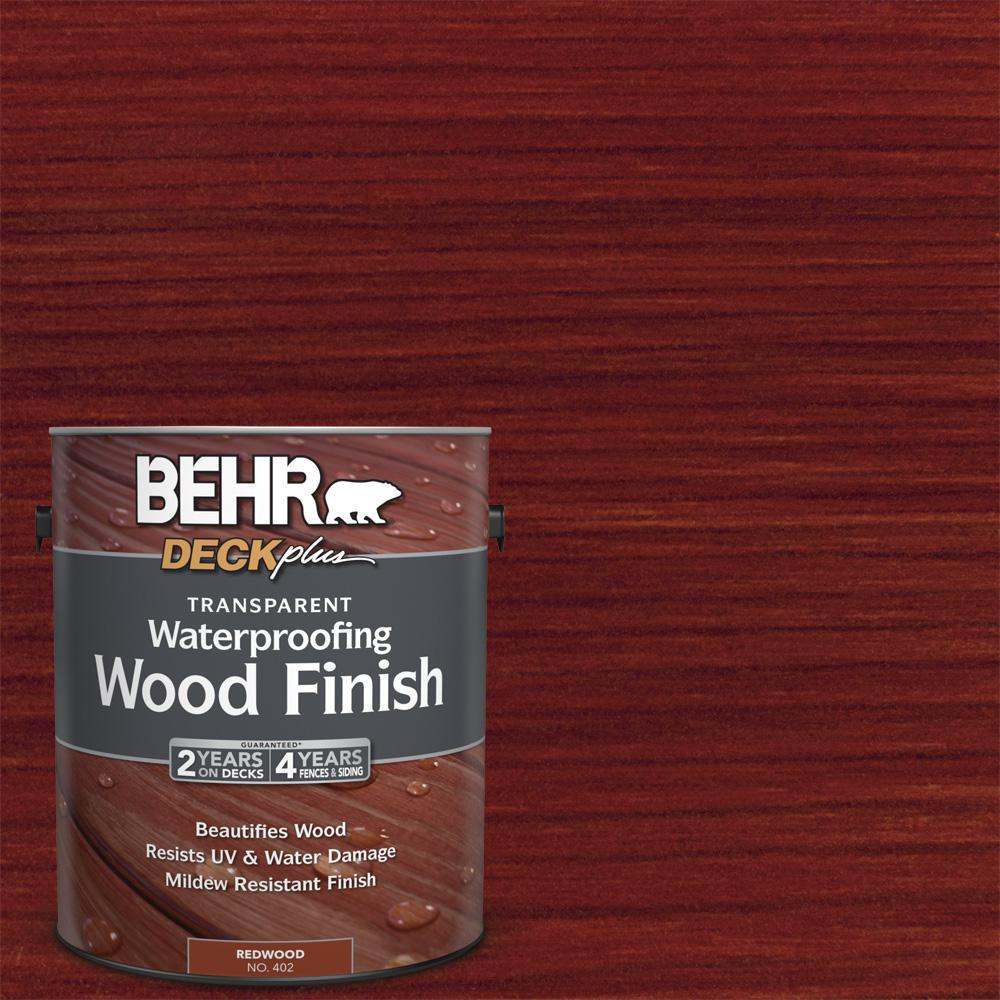 Behr Deckplus 1 Gal Redwood Transparent Waterproofing Exterior Wood for size 1000 X 1000
