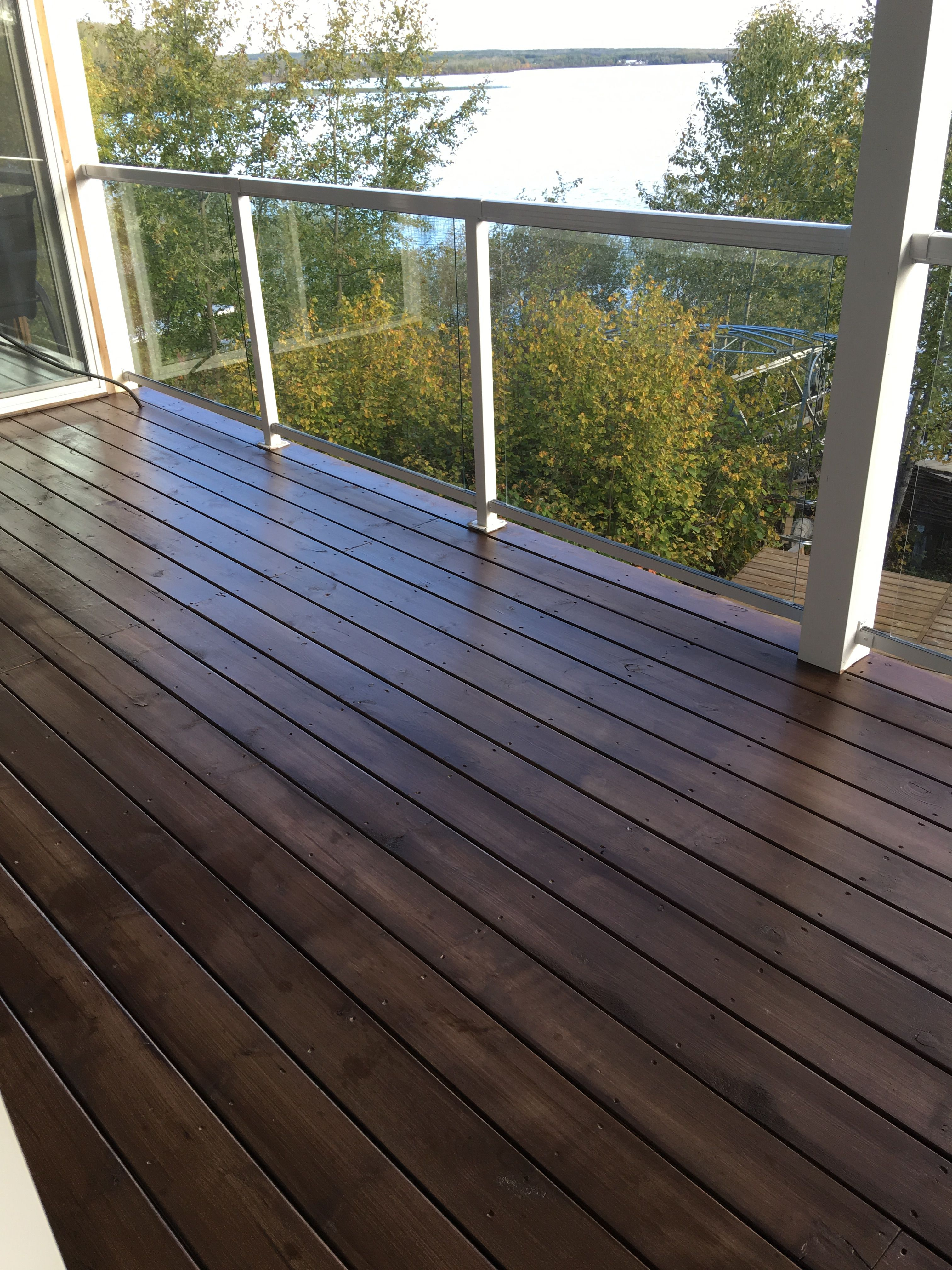 Behr Padre Brown Semitransparent Stain Two Coats Craftsman Deck pertaining to sizing 3024 X 4032