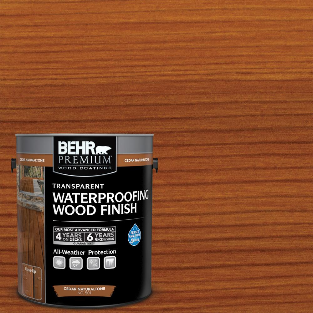 Behr Premium 1 Gal Cedar Naturaltone Transparent Waterproofing Exterior Wood Finish throughout size 1000 X 1000