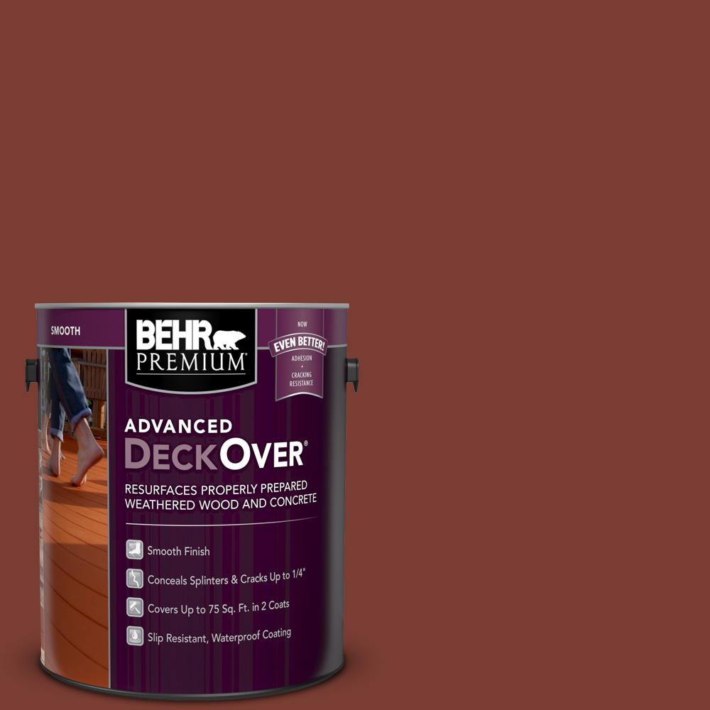 Behr Premium Advanced Deckover 1 Gal Sc 330 Redwood Smooth Solid for proportions 1000 X 1000