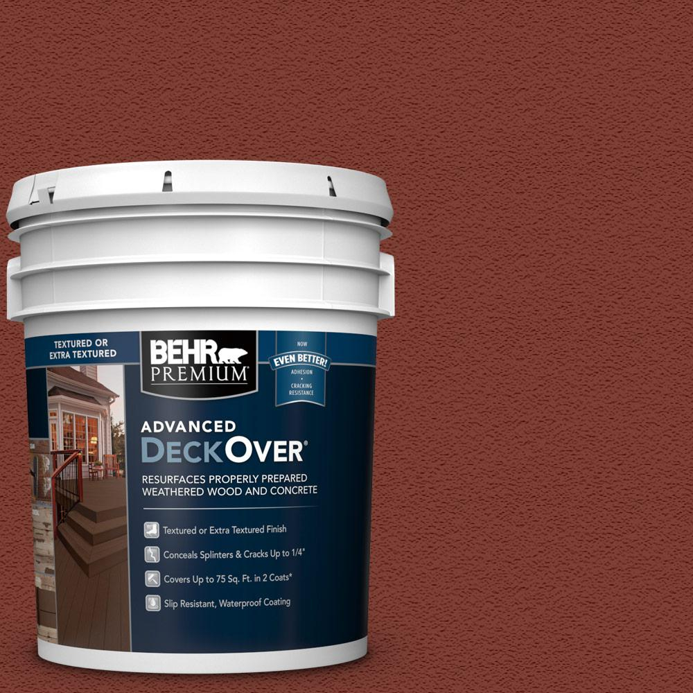 Behr Premium Advanced Deckover 5 Gal Sc 330 Redwood Textured Solid with regard to sizing 1000 X 1000