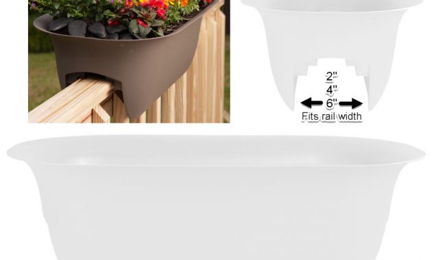 Bloem 24 X 875 White Modica Plastic Deck Rail Planter Mr2410 The in measurements 1000 X 1000