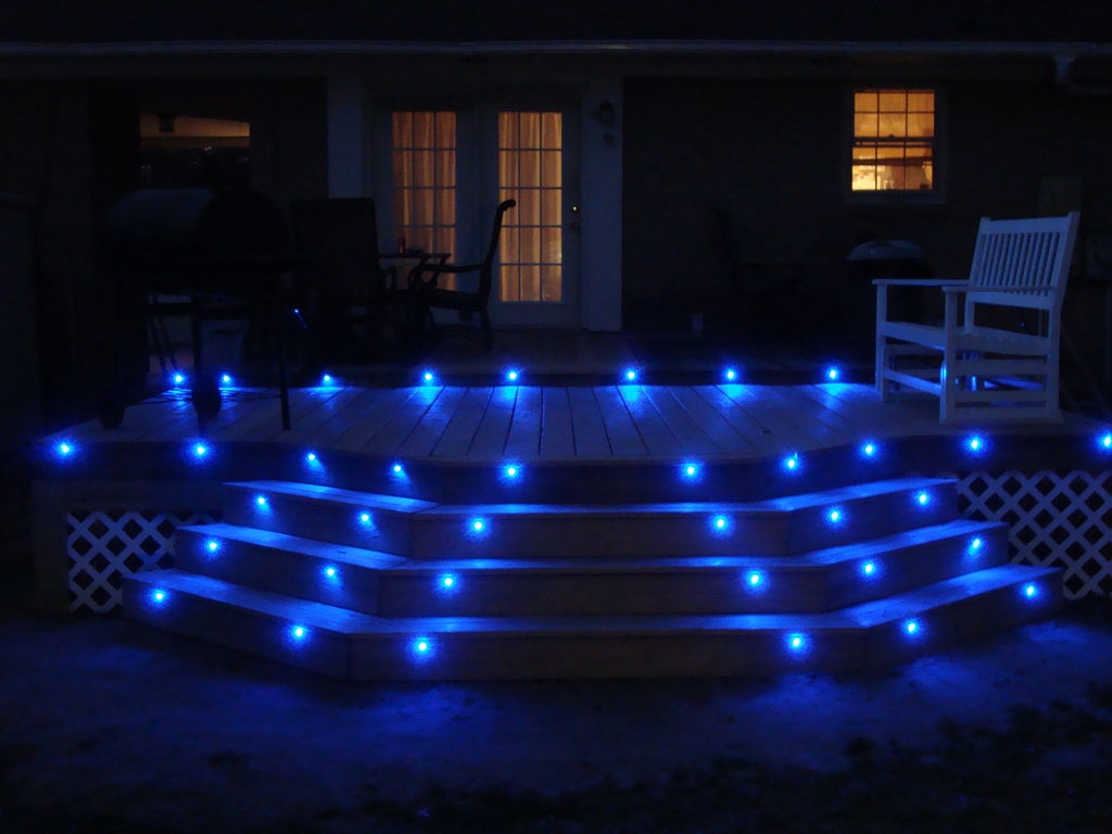 Blue Led Deck Lights 3 Steps inside proportions 1024 X 768