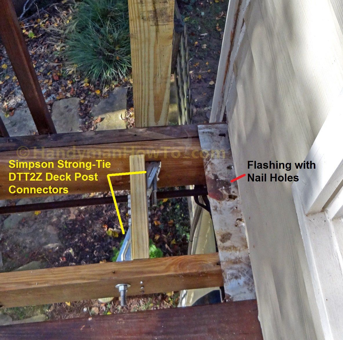 Build Deck Rail 4x4 Guard Post Installed On Band Joist With throughout measurements 1183 X 1173