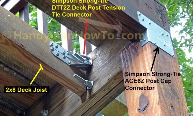 Build Deck Rail Simpson Strong Tie Dtt2z Deck Post Connector 12 throughout sizing 1218 X 1047