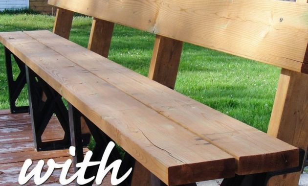 Building A Deck Bench With Brackets Diy Home Decor Building A inside size 736 X 1306