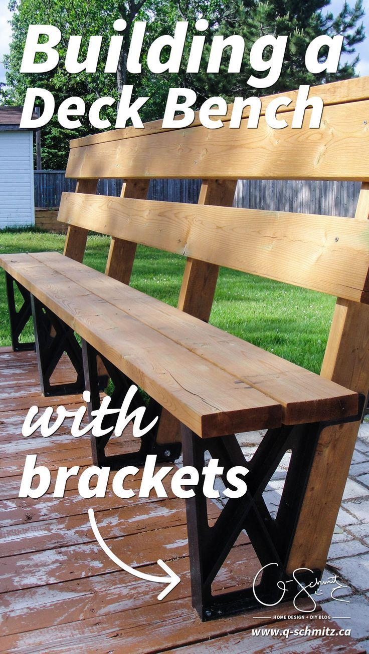 Building A Deck Bench With Brackets Diy Home Decor Building A inside size 736 X 1306