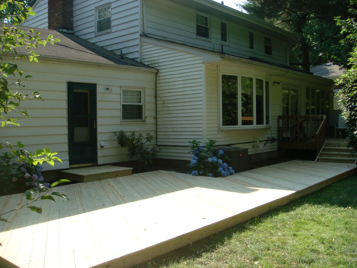 Building A Ground Level Deck Attached To House Mycoffeepot with size 1434 X 1075