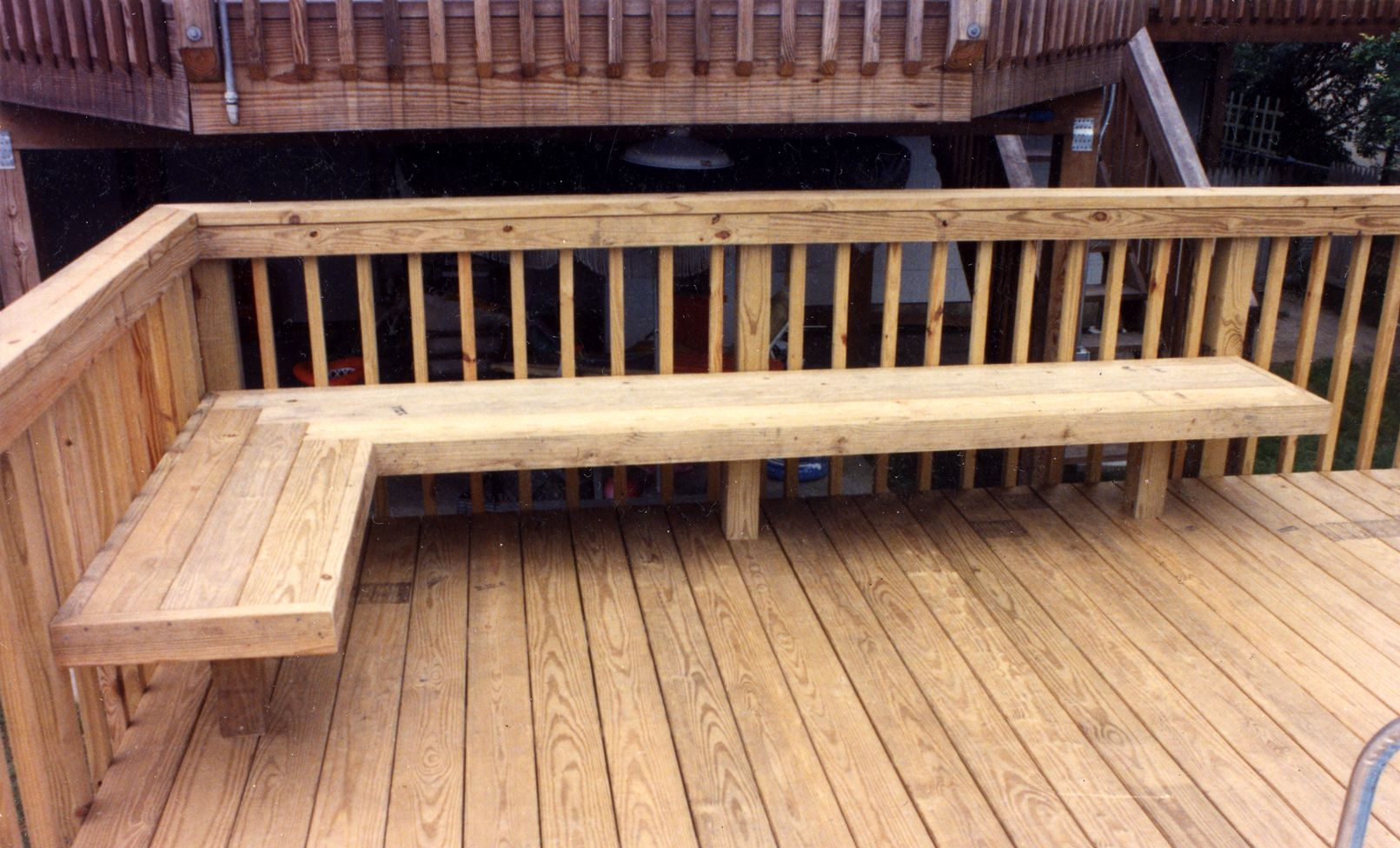 Built In Deck Seating As Railing Google Search New Deck Ideas pertaining to size 1611 X 976