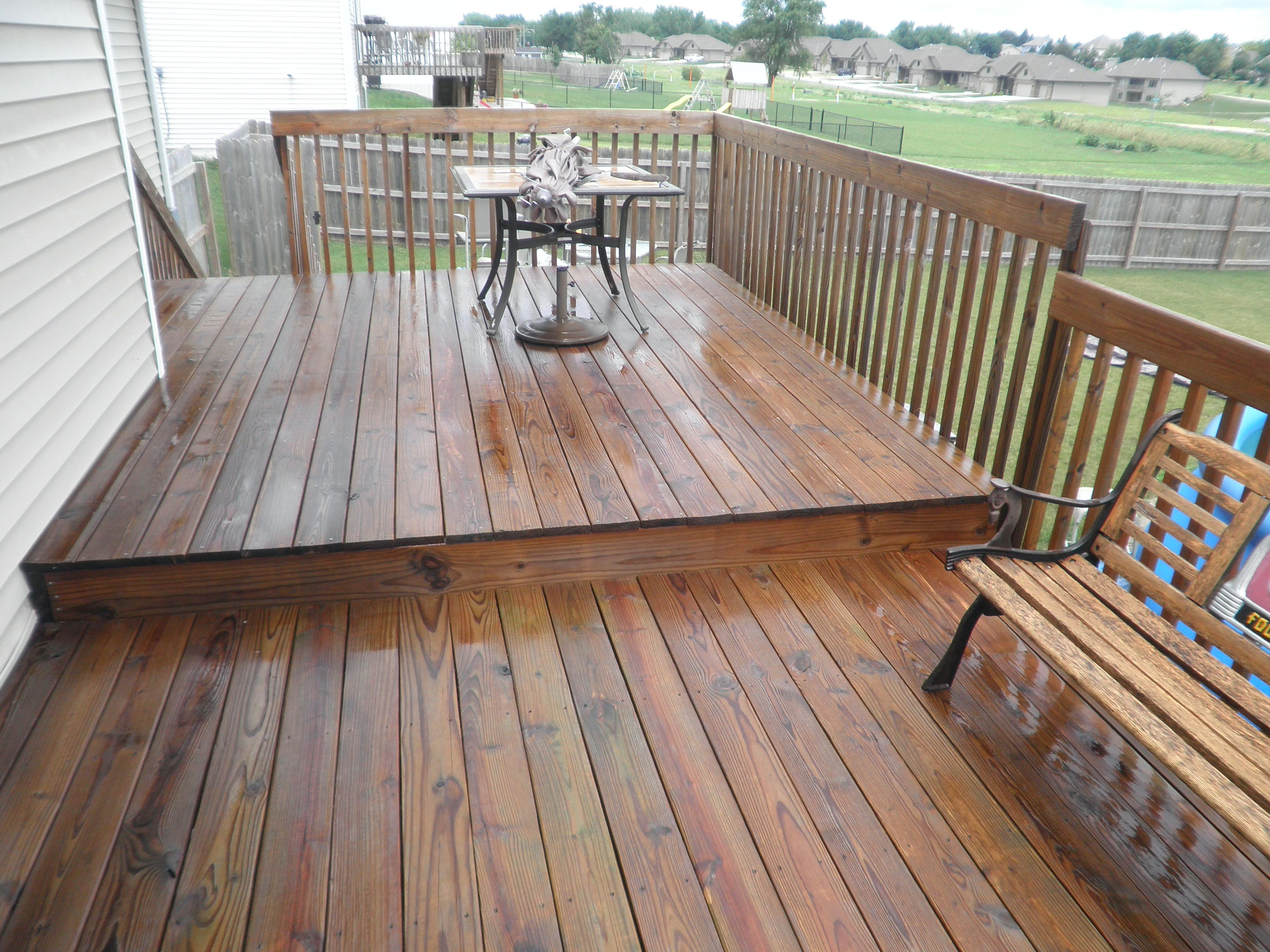 Cabot Semi Transparent Redwood Stain On An Existing Treated Deck with regard to size 3968 X 2976