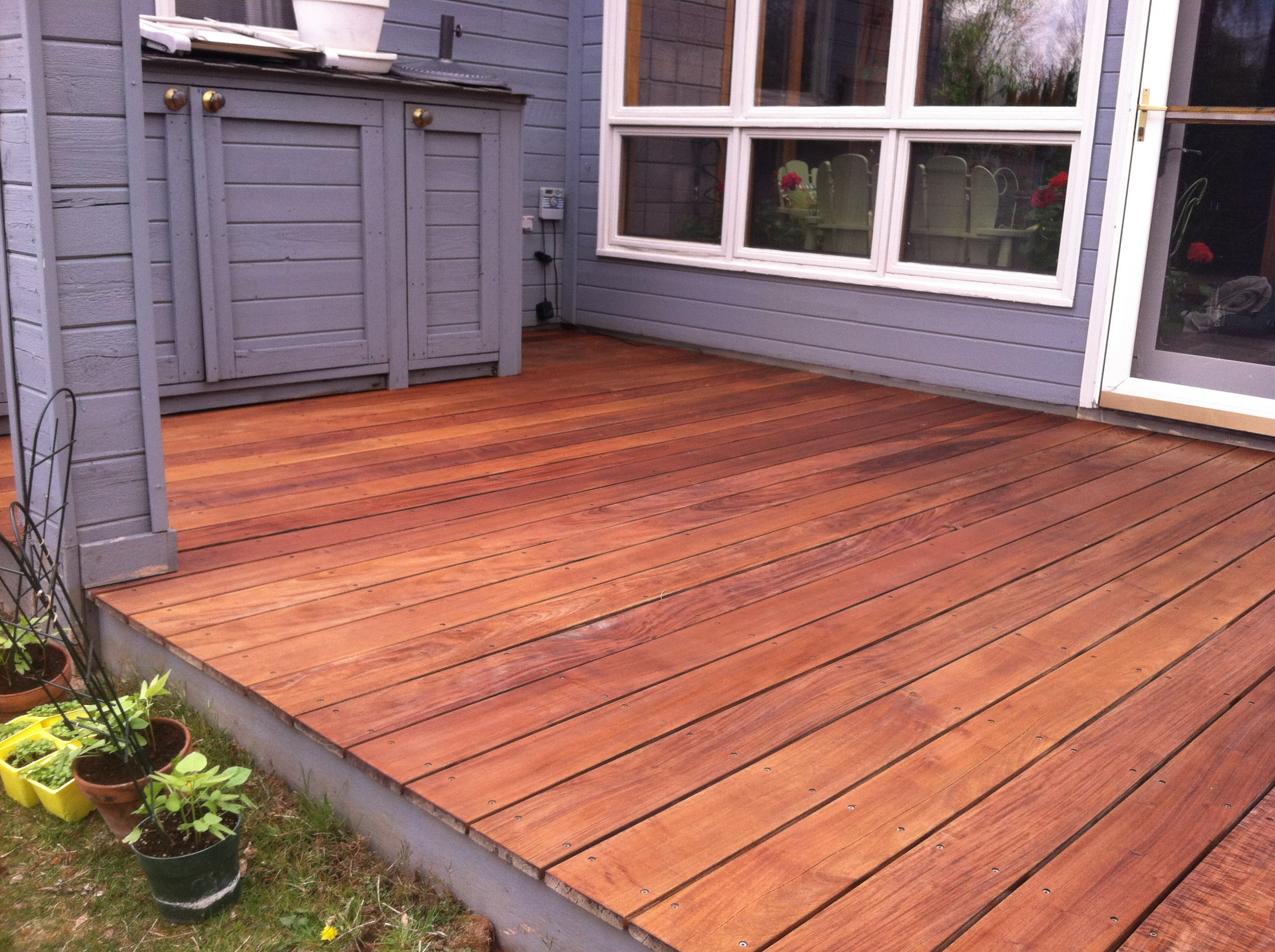 Cabots Australian Timber Oil Deck Stain In Natural On An Ipe Deck for dimensions 2592 X 1936