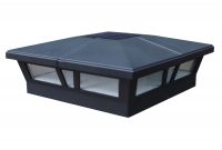 Cambridge Black Aluminum Solar Post Cap 2 Pack Fire Places regarding dimensions 3500 X 3500