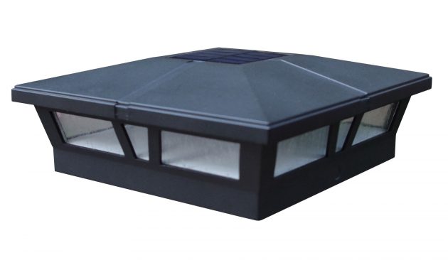 Cambridge Black Aluminum Solar Post Cap 2 Pack Fire Places regarding dimensions 3500 X 3500