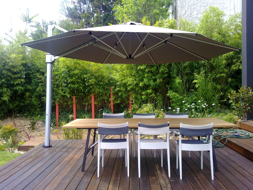 Cantilever Side Post Umbrellas Perfect Pool Spa Shade Solution intended for sizing 1024 X 768