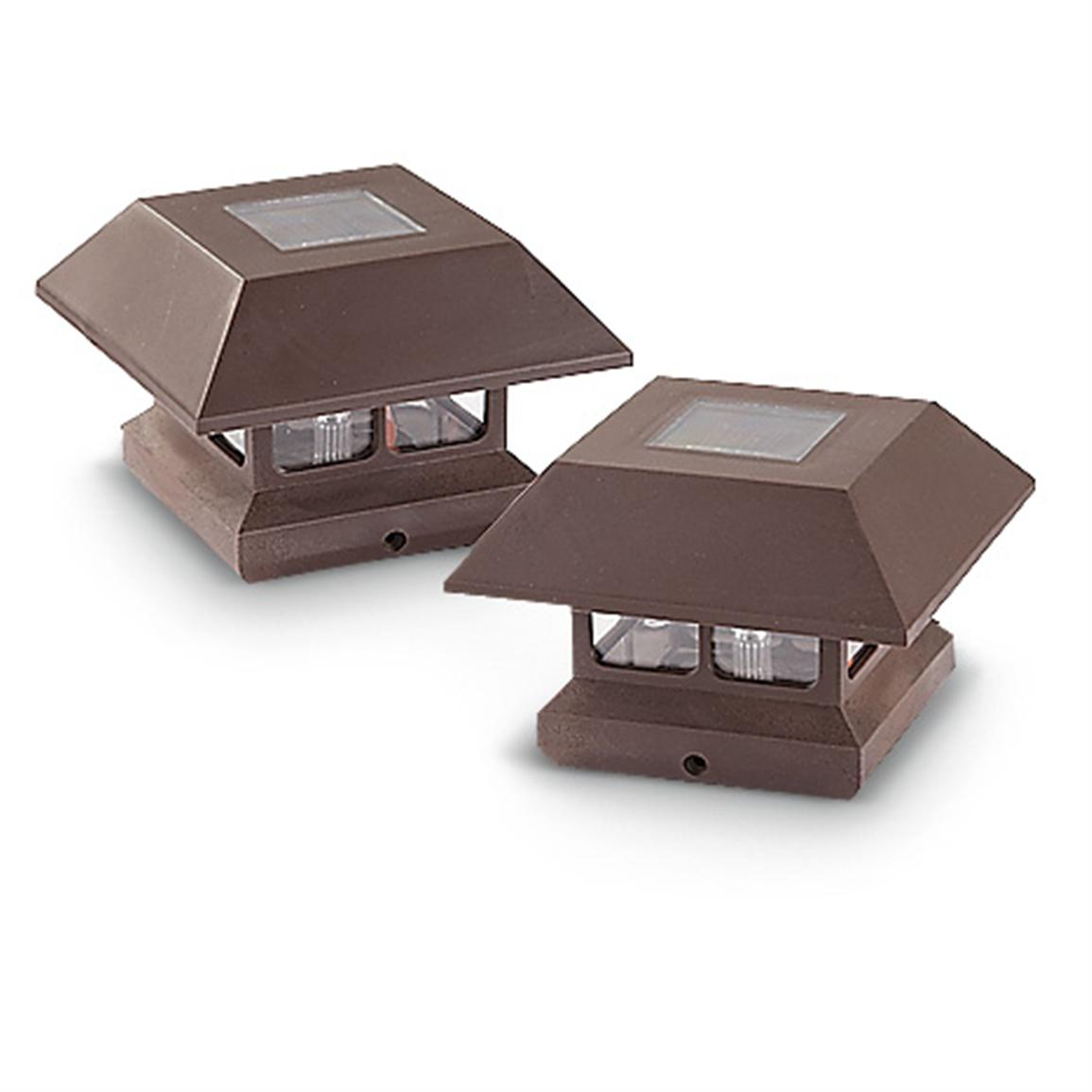 Castlecreek Solar Deck Post Cap Lights 2 Pack 233713 Solar within dimensions 1155 X 1155