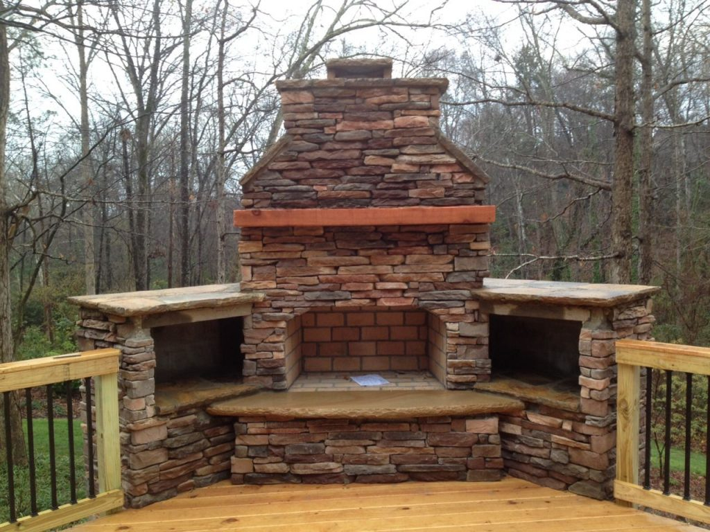 Chiminea On Composite Deck Outdoor Fireplace Wood With Deckorator with sizing 1024 X 768