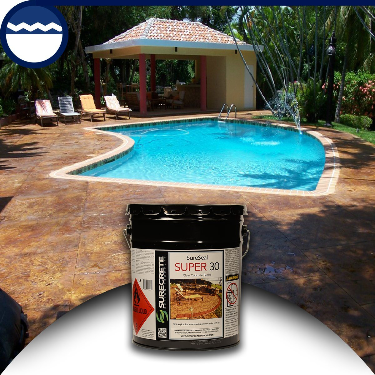 Clear Pool Deck Sealer Surecrete Products throughout sizing 1200 X 1200