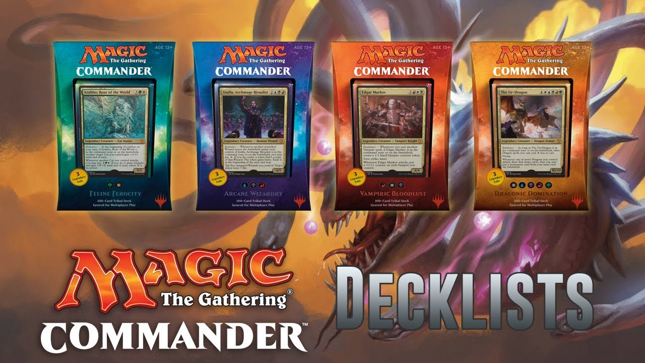 Commander 2017 Decklists in measurements 1280 X 720