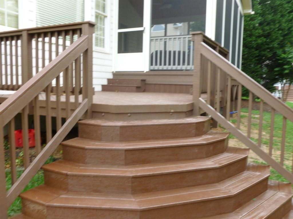 Composite Deck Stair Risers Decking Trex Stringer Spacing Deck in proportions 1024 X 768