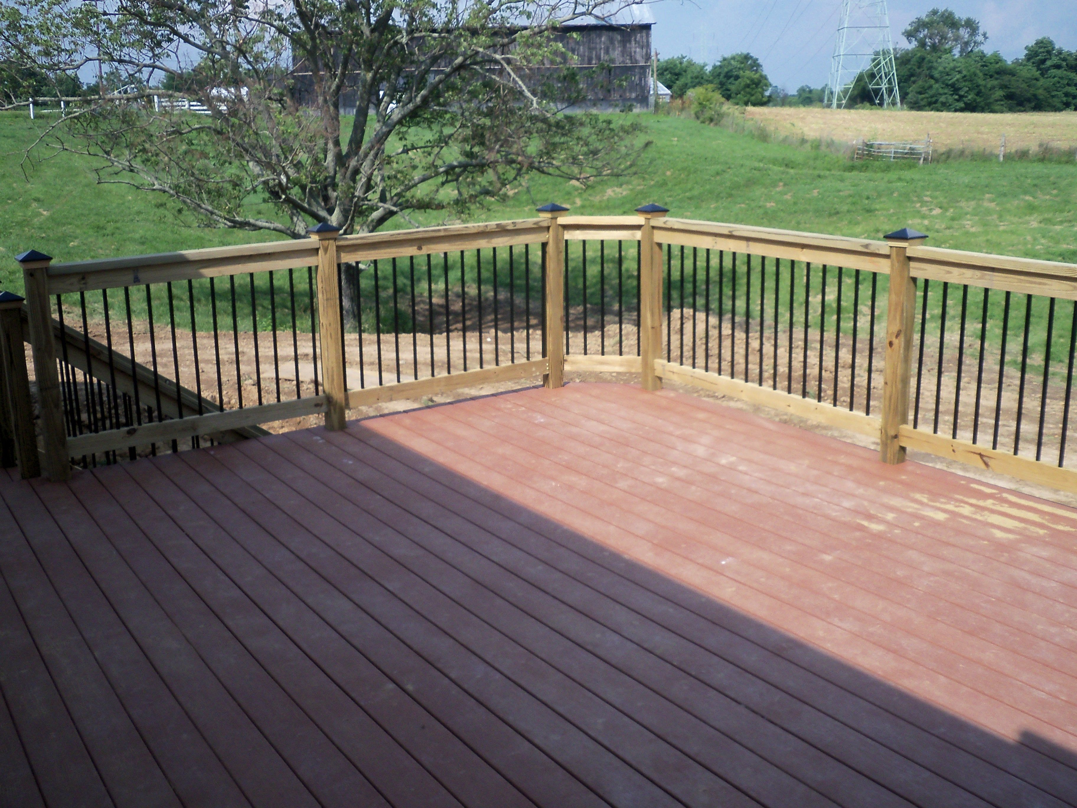 Composite Deck With Wood Railing Composite Decks In 2019 with proportions 3648 X 2736