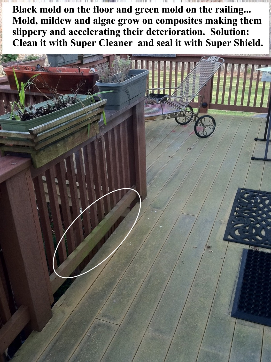 Composite Decking And Railings Clean Stain Seal Paint Problems for dimensions 1119 X 1498