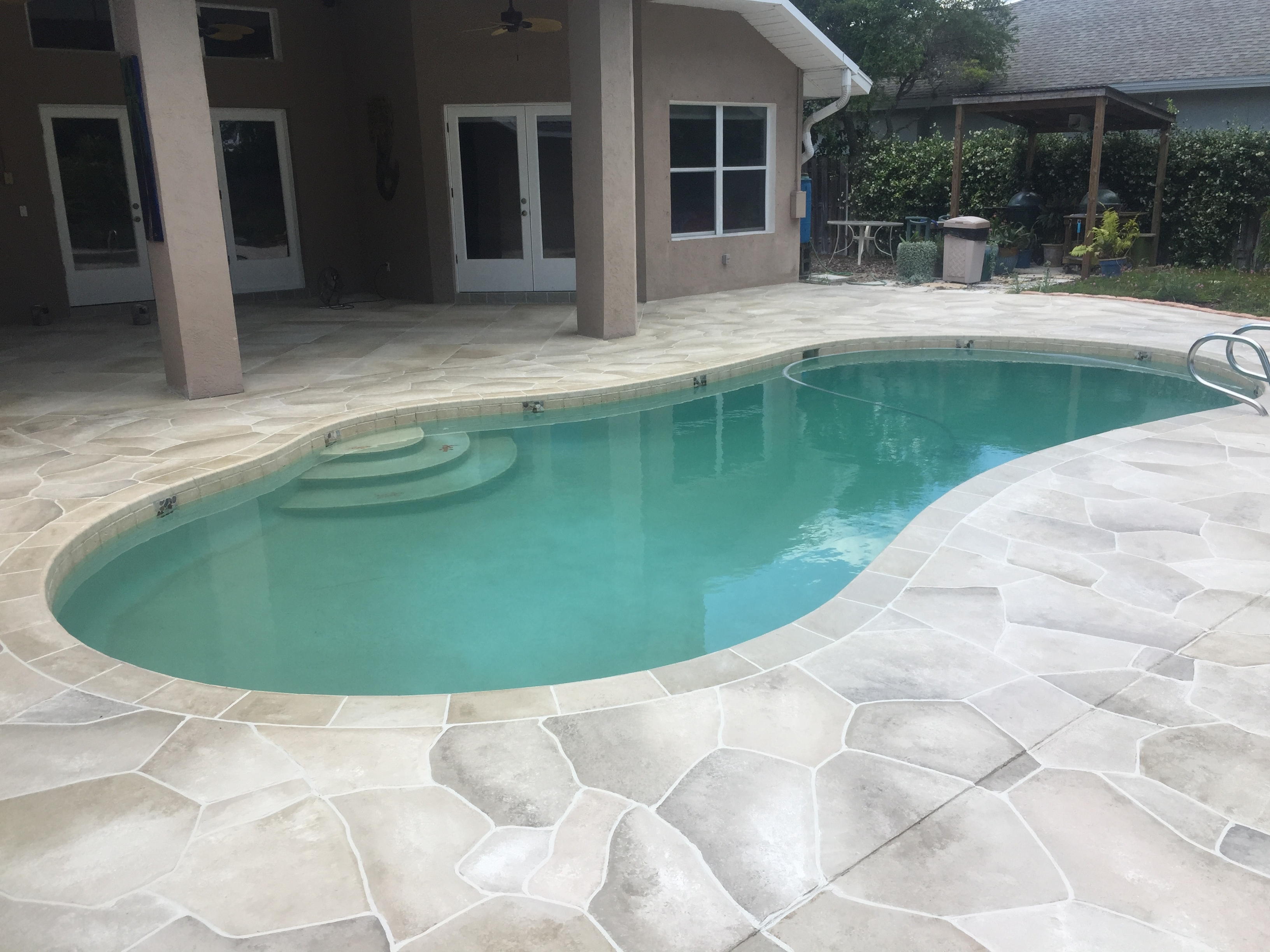 Concrete Designs Florida Flagstone And Travertine Tile Pool Deck within measurements 3264 X 2448