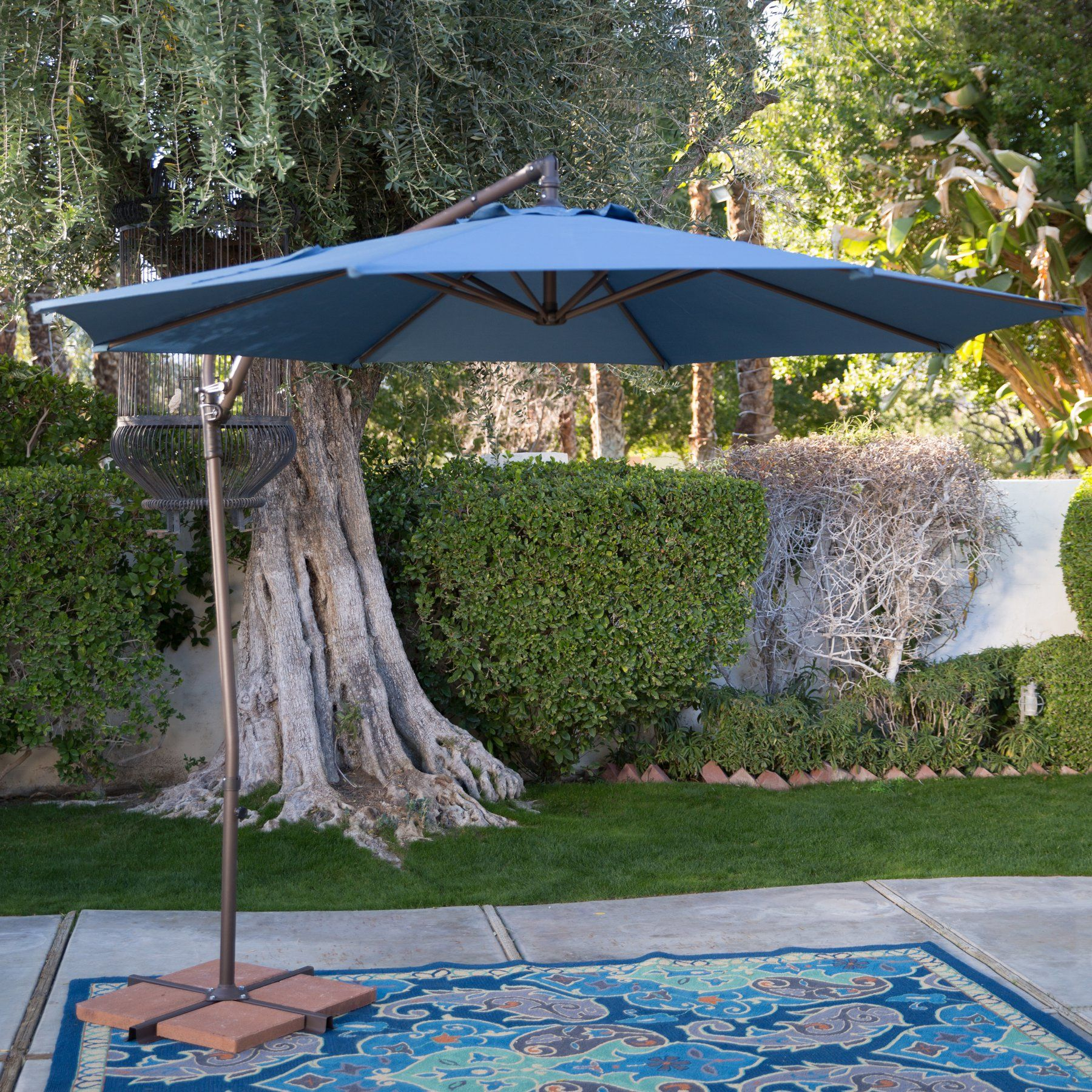 Coral Coast 9 Ft Steel Offset Patio Umbrella Gray Products inside sizing 1800 X 1800