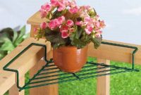 Corner Deck Railing Planter Flower Pot Rail Wire Shelf Balcony Plant intended for proportions 1000 X 854