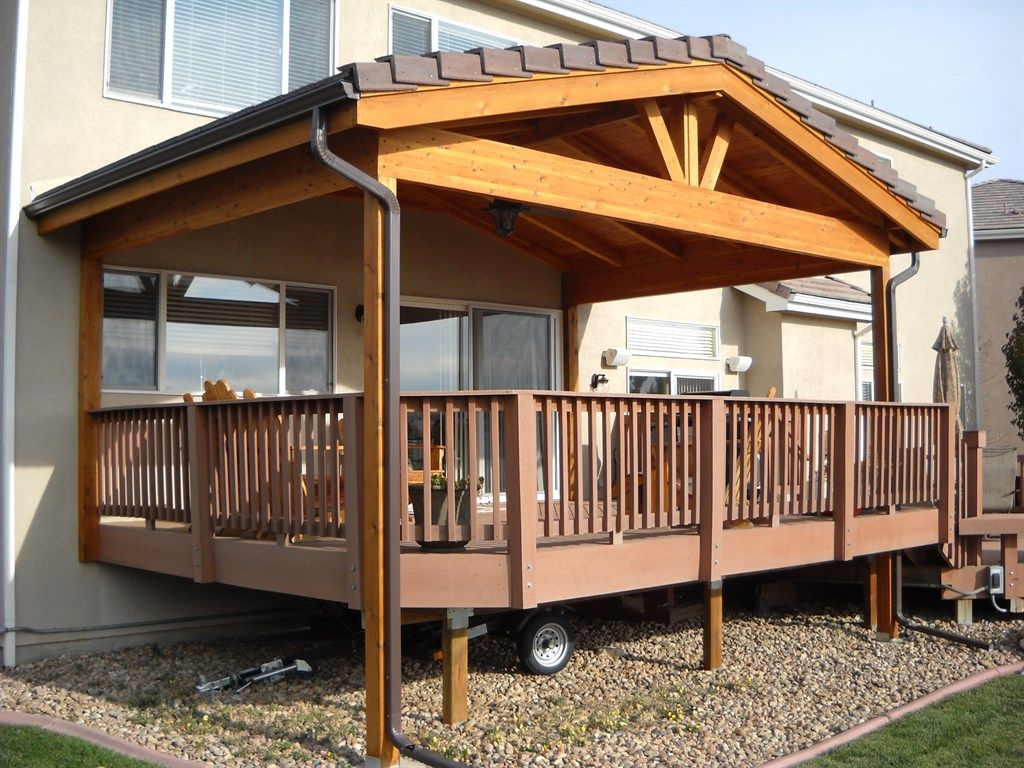 Covered Deck Addition Design Gable Roof Over Deck Deckporch In within sizing 1024 X 768