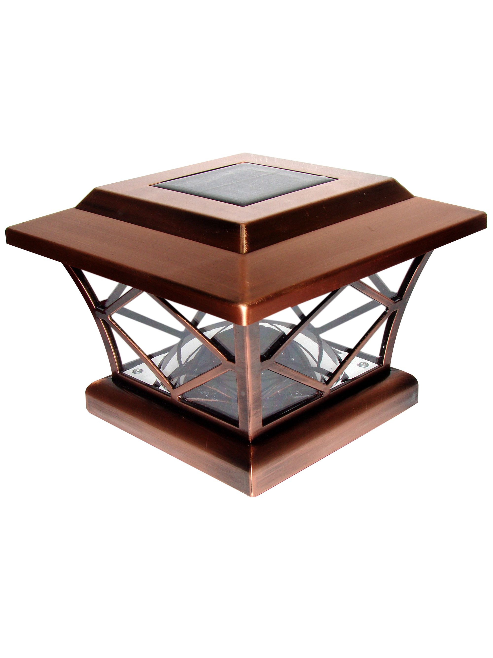 Craftsman Style Solar Fence Post Cap Lights Add A Finishing Touch in proportions 2000 X 2666