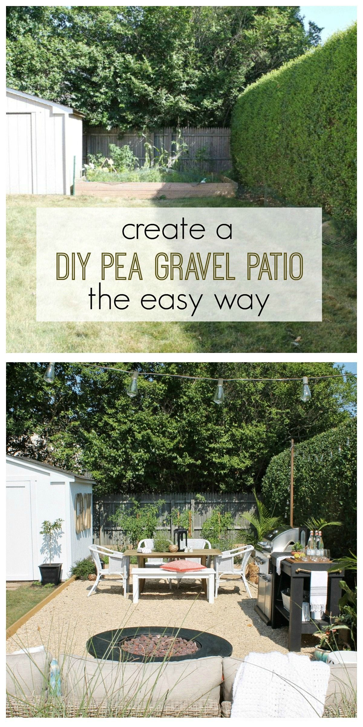 Create A Diy Pea Gravel Patio The Easy Way Outside Your Home pertaining to dimensions 1200 X 2400