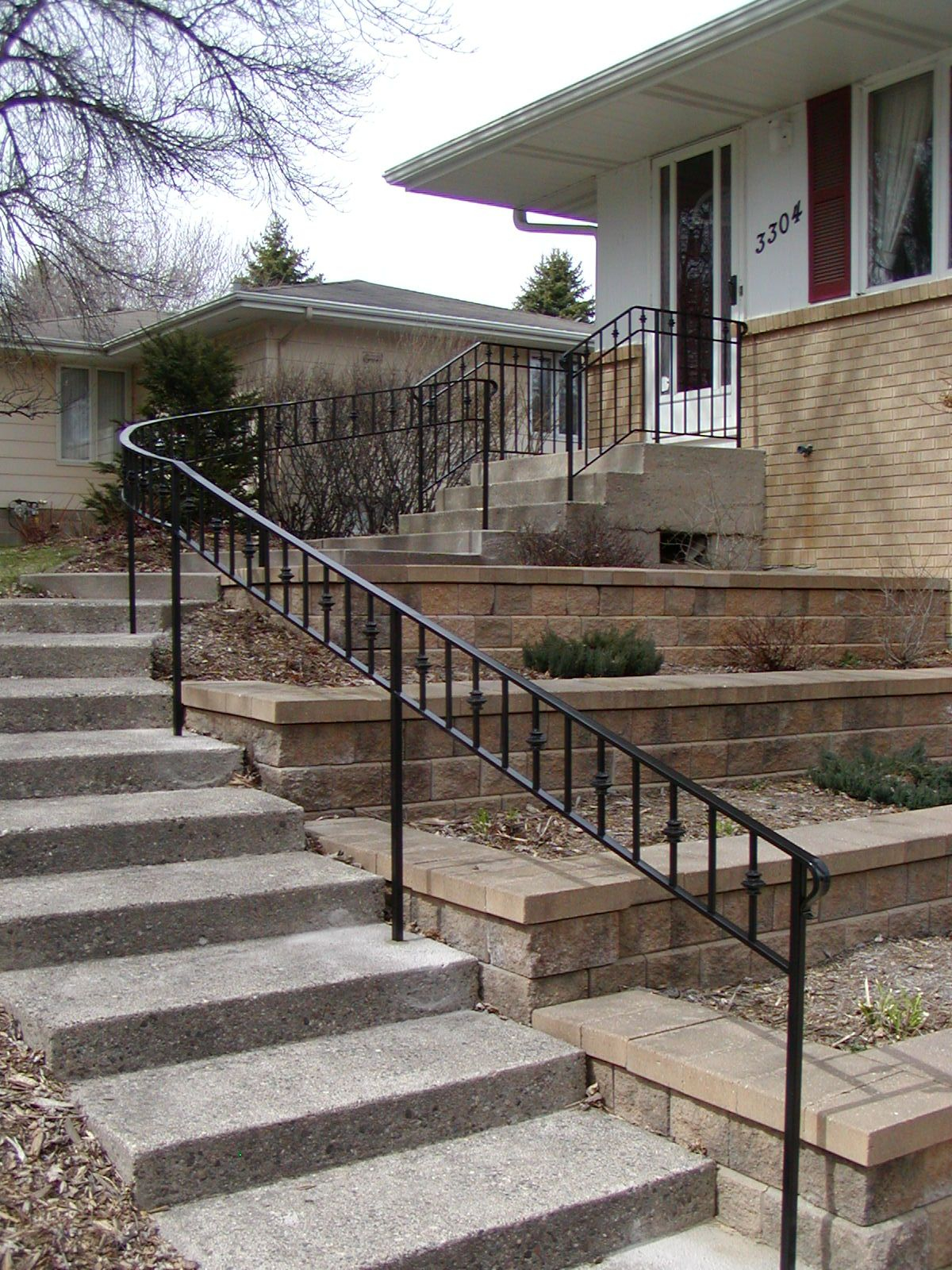 Curved Iron Step Railing Iron Step Railings In 2019 Iron Stair regarding measurements 1200 X 1600